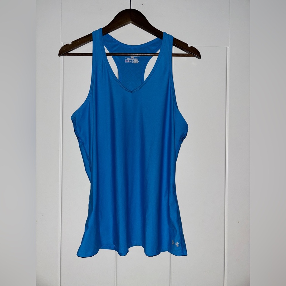 Under Armour Heatgear Fitted  Racerback Tank Top Athletic Running Compression‎ L